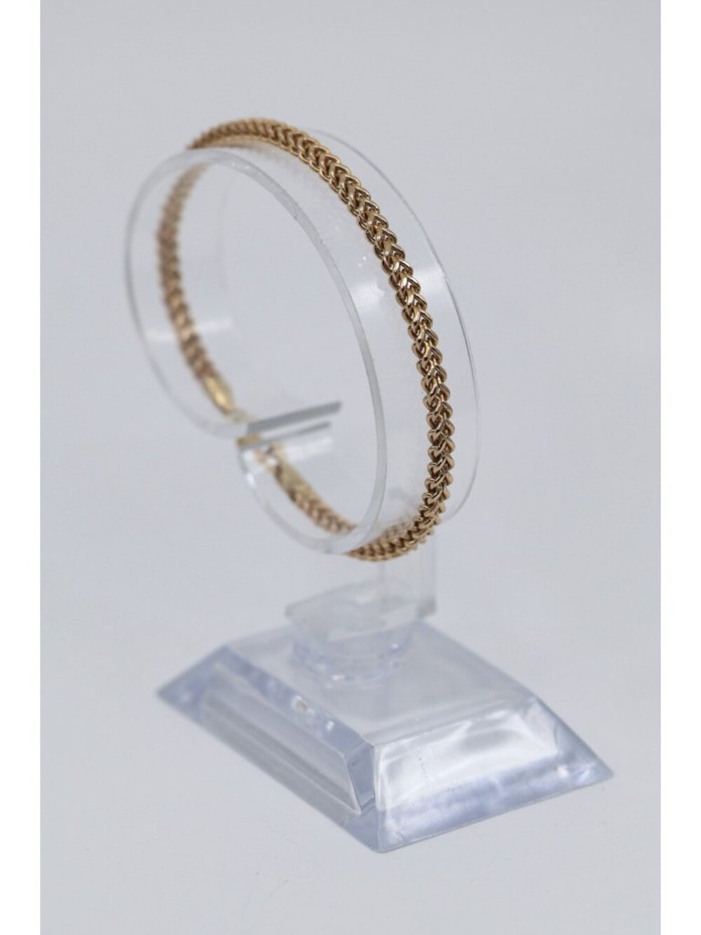 Beautiful 10K Karat Solid Yellow Gold Designer Franco Link Bracelet - 7" Length - Picture 2 of 13